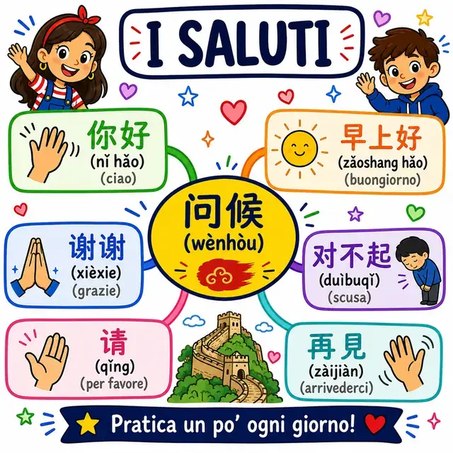 Mappa mentale: Saluti