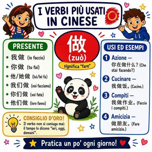 Mappa mentale: verbo 做 (FARE)