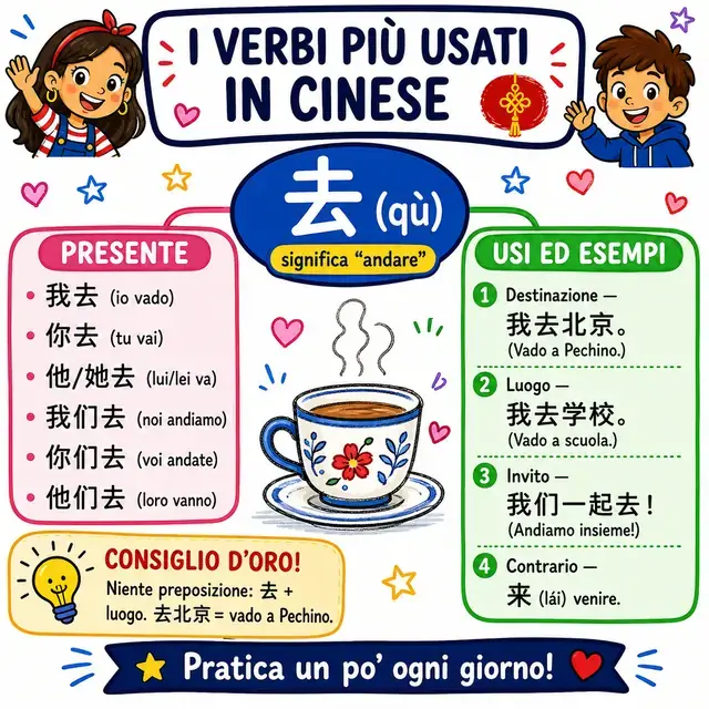 Mappa mentale: verbo 去 (ANDARE)